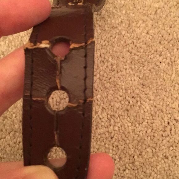 Braided Brown Leather Belt Vintage Womens Sz M Western Silver Tone Buckle - Picture 6 of 6